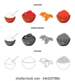 Vector illustration of taste and product logo. Set of taste and cooking stock vector illustration.