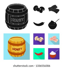 Vector illustration of taste and product symbol. Collection of taste and cooking stock symbol for web.