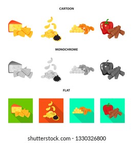 Vector illustration of taste and seasonin icon. Collection of taste and organic   vector icon for stock.