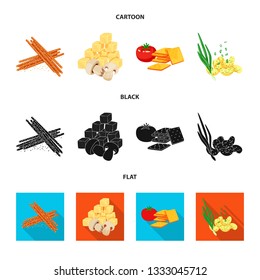 Vector illustration of taste and seasonin icon. Collection of taste and organic   vector icon for stock.