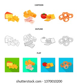 Vector illustration of taste and seasonin icon. Set of taste and organic   stock vector illustration.