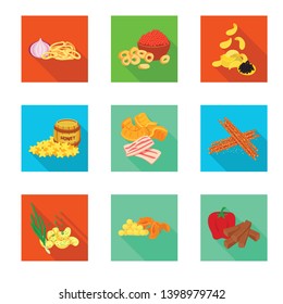 Vector illustration of taste and seasonin icon. Set of taste and organic   stock vector illustration.