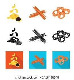 Vector illustration of taste and seasonin icon. Set of taste and organic   stock symbol for web.