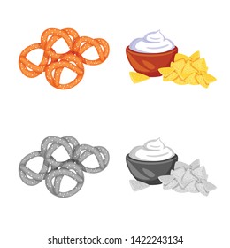 Vector illustration of taste and seasonin icon. Set of taste and organic   stock vector illustration.