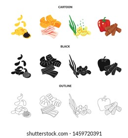 Vector illustration of taste and seasonin icon. Set of taste and organic stock vector illustration.