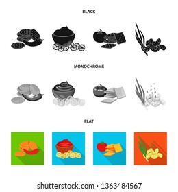 Vector illustration of taste and seasonin logo. Set of taste and organic   stock vector illustration.