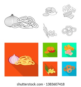 Vector illustration of taste and seasonin logo. Set of taste and organic   stock vector illustration.