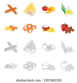 Vector illustration  taste and seasonin logo. Set  taste and organic   stock vector illustration.