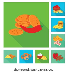 Vector illustration of taste and seasonin logo. Collection of taste and organic   vector icon for stock.