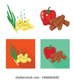 Vector illustration of taste and seasonin logo. Set of taste and organic   vector icon for stock.