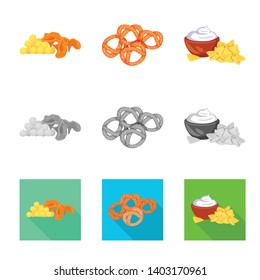 Vector illustration of taste and seasonin sign. Set of taste and organic   vector icon for stock.