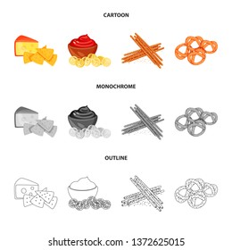 Vector illustration of taste and seasonin symbol. Set of taste and organic   stock symbol for web.