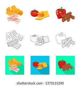 Vector illustration of taste and seasonin symbol. Collection of taste and organic   vector icon for stock.