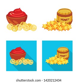 Vector illustration of taste and seasonin symbol. Collection of taste and organic   stock vector illustration.