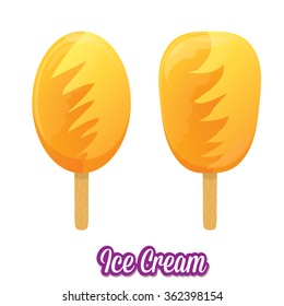 vector illustration of tasty ice cream isolated on white background