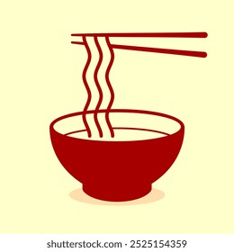 Vector illustration of tasty and tasty ramen noodles