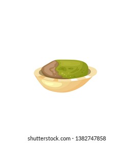 vector illustration with tasty ripe pistachios
