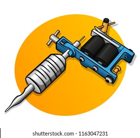 Vector illustration of tattoo machine design concept