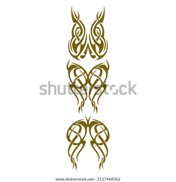 Vector illustration of  tattoo pattern.\
decorative composition