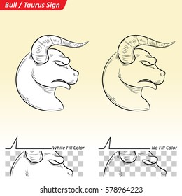 Vector Illustration of Taurus Astrological Zodiac Star Sign