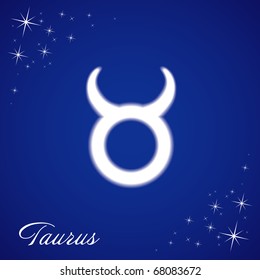 Vector illustration of taurus sign