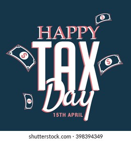 Vector illustration of Taxes design over blue background, 