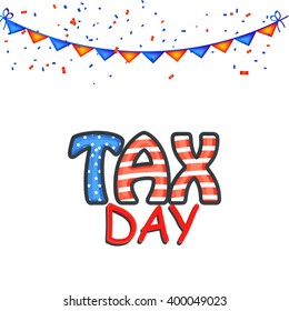 Vector illustration of Taxes design over white background.