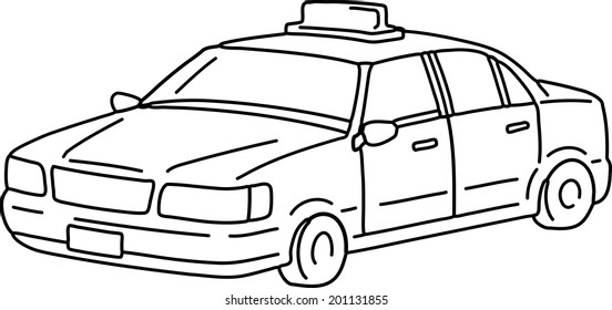 Vector illustration of taxi