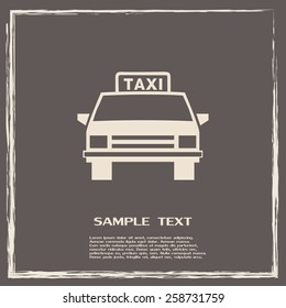 Vector illustration of a taxi 