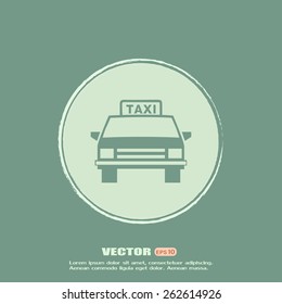 Vector illustration of a taxi 