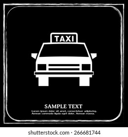 Vector illustration of a taxi 
