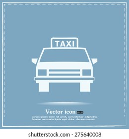 Vector illustration of a taxi 