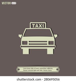 Vector illustration of a taxi 