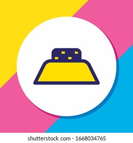 Vector illustration of taxi icon colored line. Beautiful transit element also can be used as cab icon element.