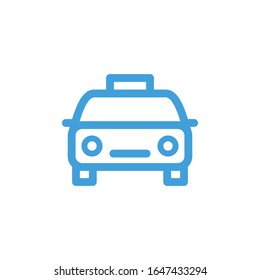 Vector illustration, taxi icon. Line design template