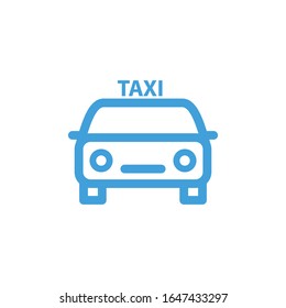 Vector illustration, taxi icon. Line design template