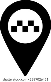 vector illustration of a taxi sign on a transparent background