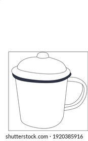 Ilustración vectorial de té o café con tapa