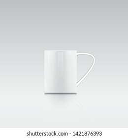 Vector illustration of tea and coffee cups With a shadow on the floor - vector