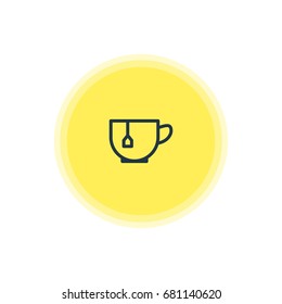 Vector Illustration Of Tea Cup Icon. Beautiful Cooking Element Also Can Be Used As Mug Element.
