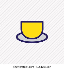 Vector illustration of tea icon colored line. Beautiful lifestyle element also can be used as teacup icon element.