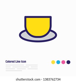 Vector illustration of tea icon colored line. Beautiful lifestyle element also can be used as teacup icon element.