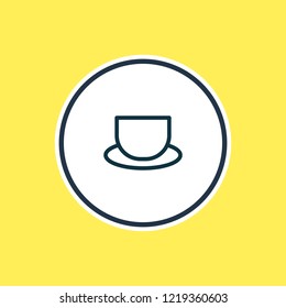 Vector illustration of tea icon line. Beautiful entertainment element also can be used as cup icon element.