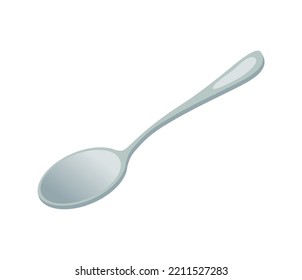 Vector illustration of tea spoon icon on white background.