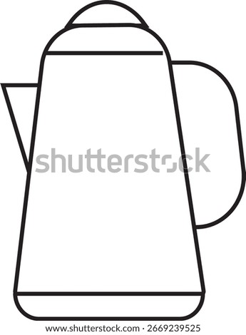 Vector illustration of tea thermos icon. Hot drink vacuum flask design for travel, camping, picnic, hiking, beverage container, kitchen, eco product, and outdoor adventure equipment concepts