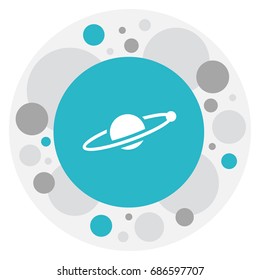 Vector Illustration Of Teach Symbol On Planet Icon. Premium Quality Isolated Astrology Element In Trendy Flat Style.