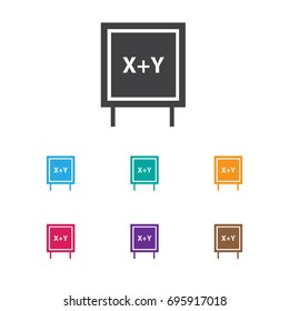Vector Illustration Of Teach Symbol On Writing Board Icon. Premium Quality Isolated Blackboard Element In Trendy Flat Style.