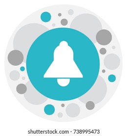 Vector Illustration Of Teach Symbol On Ringer Icon. Premium Quality Isolated Bell Element In Trendy Flat Style.