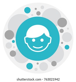 Vector Illustration Of Teach Symbol On Student Icon. Premium Quality Isolated Scholar Element In Trendy Flat Style.