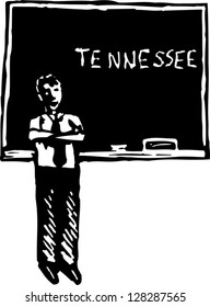 Vector illustration of a teacher